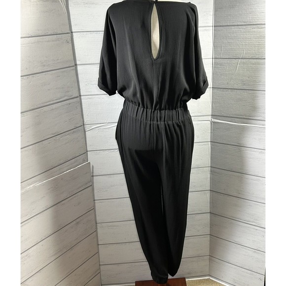 Michael Kors Women's Black Jumpsuit Drawstring Short Sleeve Size Small $130 - Picture 3 of 10